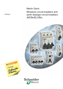 Merlin Gerin Miniature circuit-breakers and earth leakage circuit