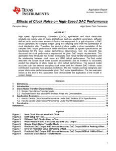 Effects of Clock Noise on High Speed DAC