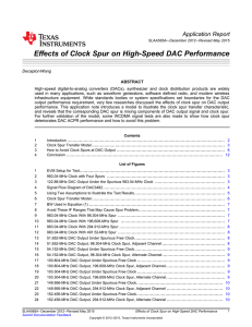 Effects of Clock Spur on High-Speed DAC