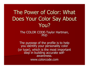 The Power of Color: What Does Your Color Say About