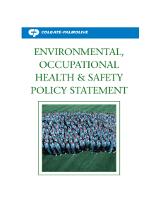 Environmental, Occupational Health and Safety Policy and
