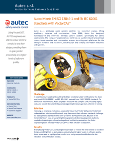 Autec Meets EN ISO 13849-1 and EN IEC 62061 Standards with