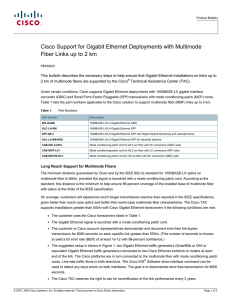 Cisco Support for Gigabit Ethernet Deployments with Multimode