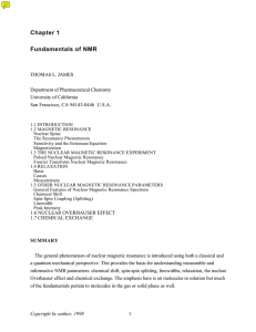 Chapter 1 Fundamentals of NMR