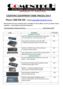 Lighting Price List 2013
