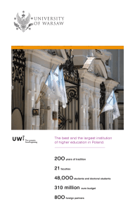 „University of Warsaw – summary”