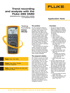 Trend recording and analysis with the Fluke 289 DMM