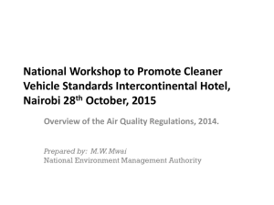 Overview of the Air Quality Regulations