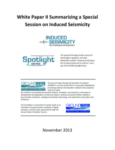 White Paper II Summarizing a Special Session on Induced Seismicity
