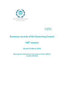 Summary records of the Governing Council 198 session