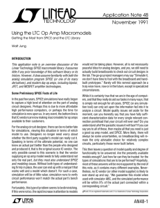 AN48 - Using the LTC Op Amp Macromodels