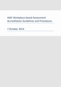 AMC Workplace-based Assessment Accreditation Guidelines and