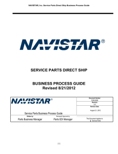 Service Parts Direct Ship Business Process Guide