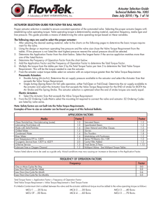 Actuator Selection Guide