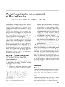 Practice Guidelines for the Management of Electrical Injuries