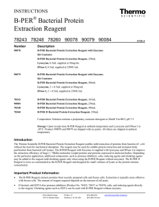 B-PER Bacterial Protein Extraction Reagent