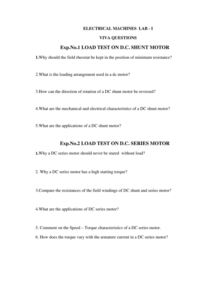 exp-no-1-load-test-on-dc-shunt-motor-exp-no-2-load