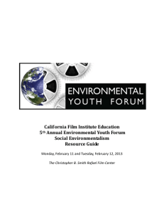 California Film Institute Education 5th Annual Environmental Youth