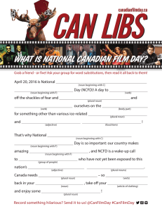 What is National Canadian film day?