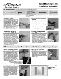 Fixed Mounting Shutter Installation Instructions
