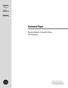 Reverse Battery Protection Using PPTC Devices