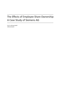 The Effects of Employee Share Ownership: A Case Study of