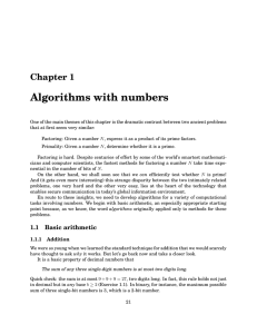 1: Algorithms with numbers