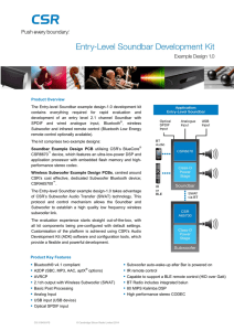 Product Key Features Bluetooth® v4.1 compliant A2DP (SBC