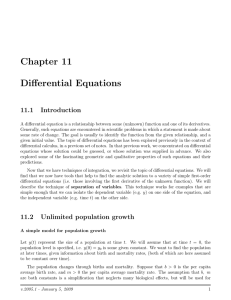 Chapter 11 Differential Equations