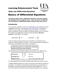 Basics of differential equations