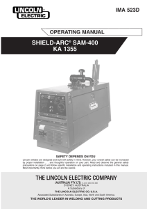 shield-arc® sam-400 ka 1355 the lincoln electric company