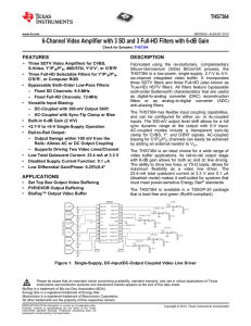 6-Channel Video Amplifier with 3 SD and 3 Full-HD Filters with 6