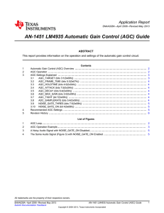 AN-1451 LM4935 Automatic Gain Control (AGC)