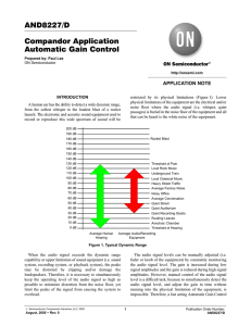 AND8227/D Compandor Application Automatic Gain Control