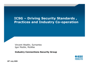 ICSG - The IEEE Standards Association