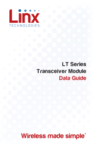LT Series Transceiver Module Data Guide