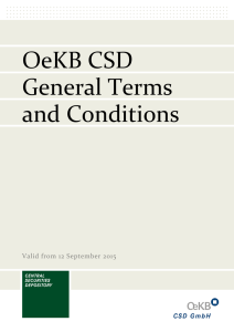 OeKB CSD General Terms and Conditions