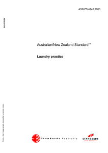 AS/NZS 4146:2000 Laundry practice
