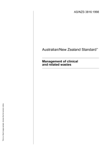 AS/NZS 3816:1998 Management of clinical and related