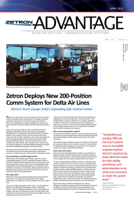Zetron Deploys New 200-Position Comm System for Delta Air Lines