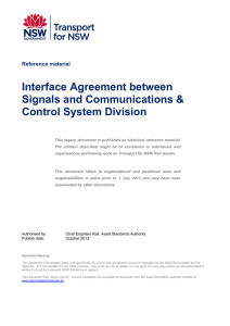 Reference Material - Interface Agreement Signals Communications