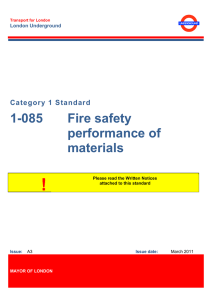 1-085 Fire safety performance of materials - PRO