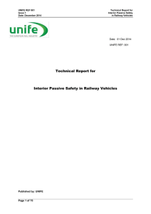 Technical Report for Interior Passive Safety in Railway Vehicles