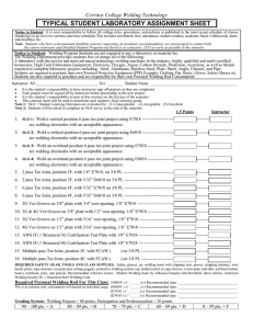 typical student laboratory assignment sheet - CMS