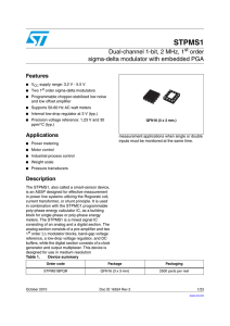 Dual-channel 1-bit, 2 MHz, 1st order sigma