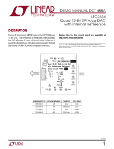 DC1488A-LTC2634 Evaluation Kit Quick Start Guide