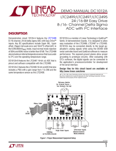 DC1012A-LTC2499/LTC2497/LTC2495 Evaluation Kit Quick Start