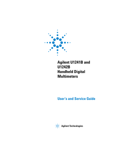 Agilent U1241B and U1242B Handheld Digital Multimeters