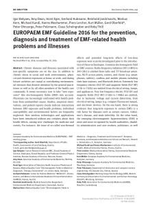 EUROPAEM EMF Guideline 2016 for the prevention, diagnosis and