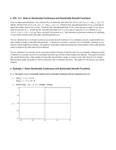 ü 475: 4.1: Note on Sectionally Continuous and Sectionally Smooth